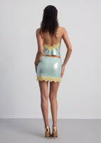 Melora Sequined Top & Mini Skirt Set