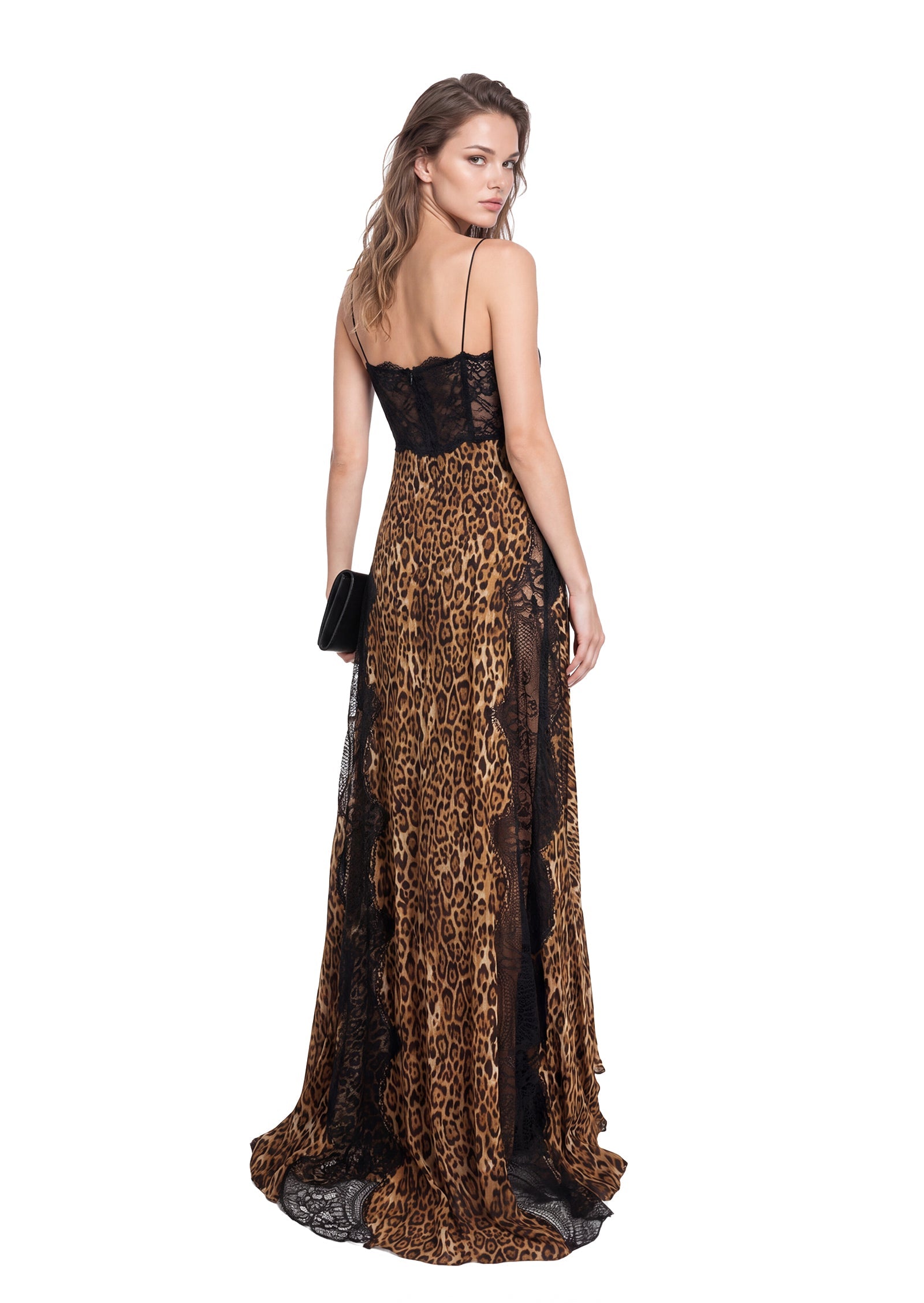 Mahina Sleeveless Printed Lace Maxi Dress