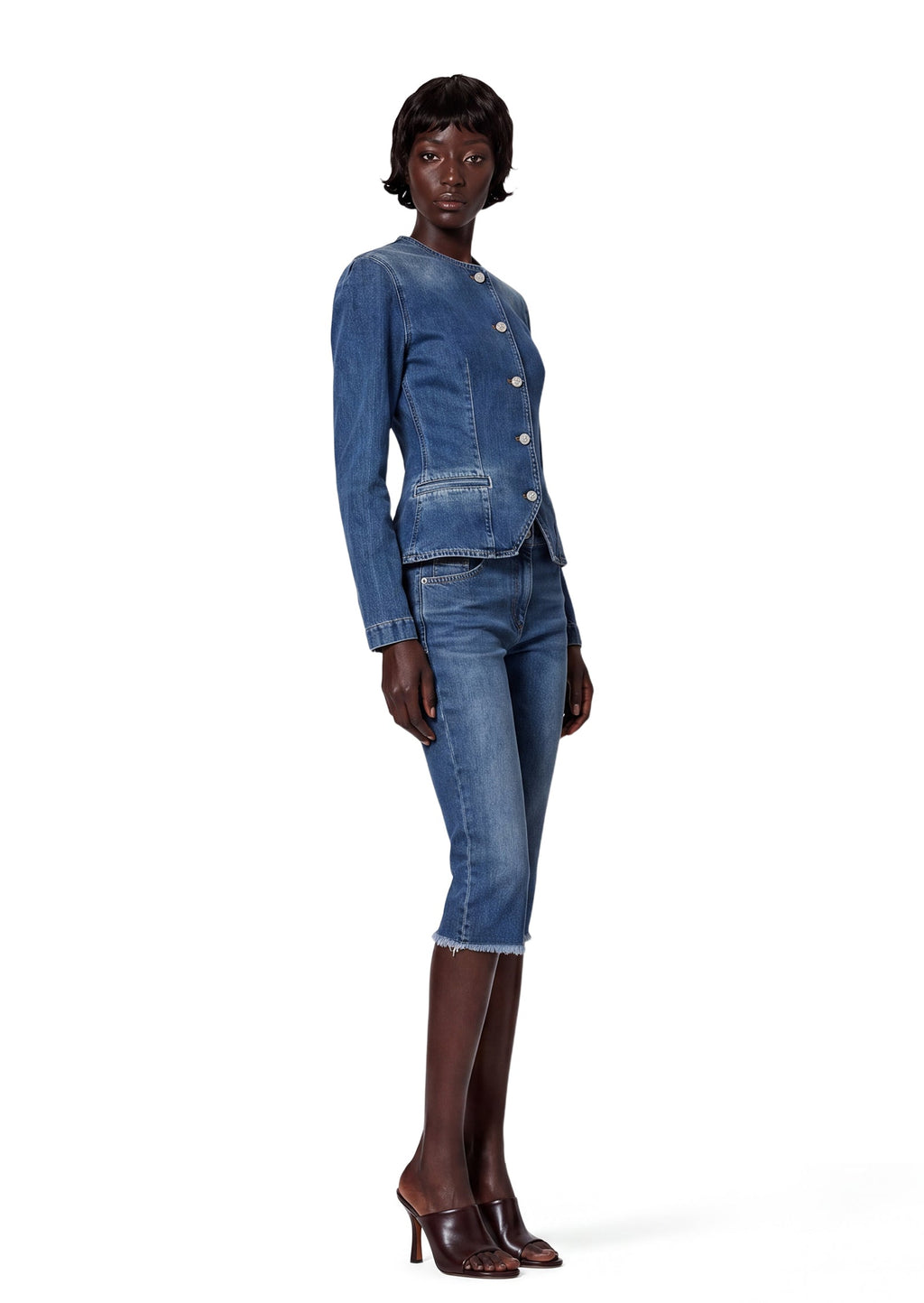 Paiva Long Sleeve Denim Jacket In Blue