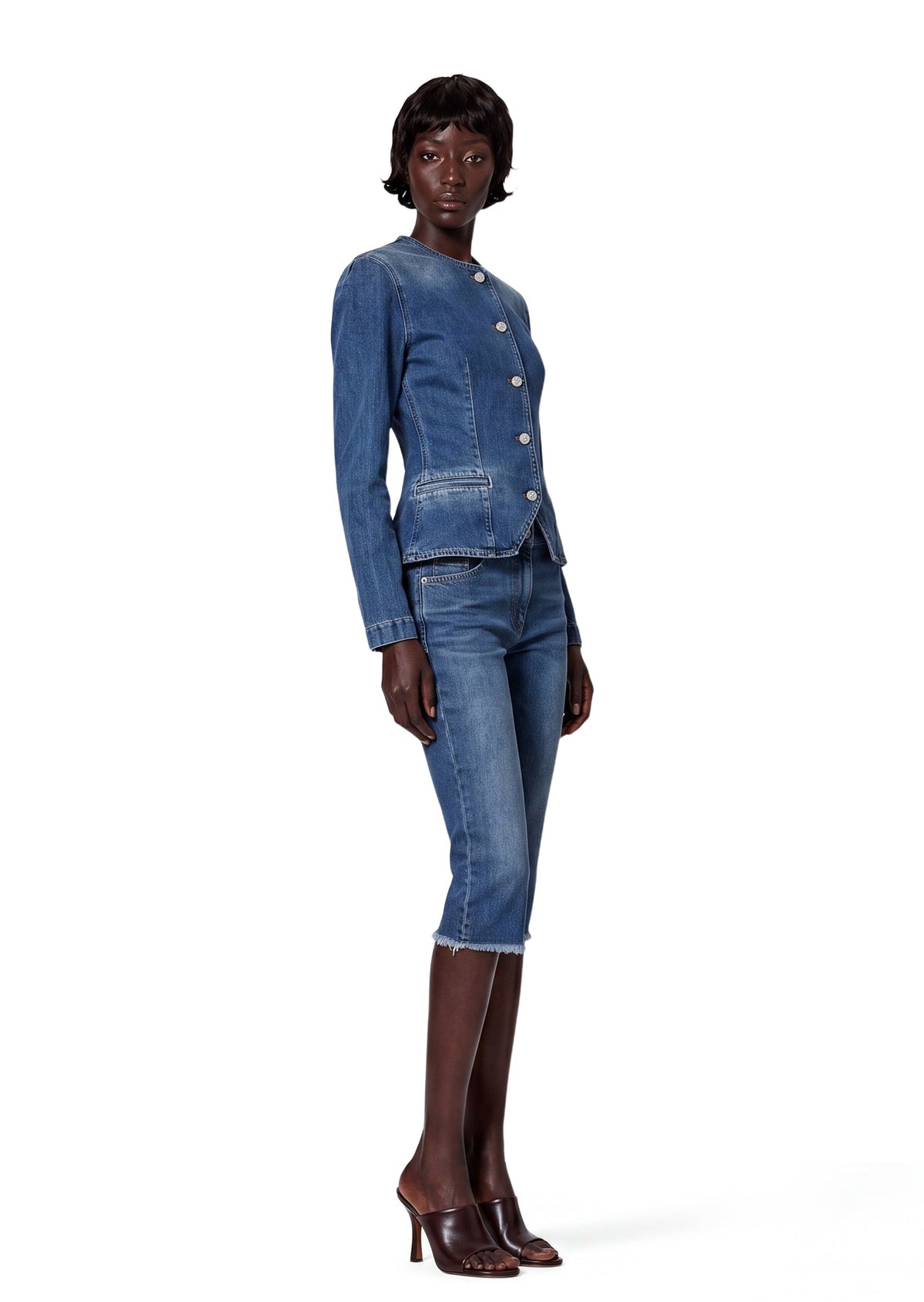 Paiva Long Sleeve Denim Jacket In Blue