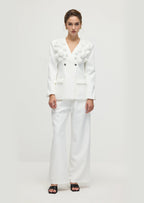 Slim Fit Blazer & Trousers Two-Piece Set In White