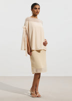 Pearl Trimmed Cape Shirt