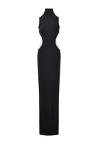 Dilara Open Back Maxi Dress In Black