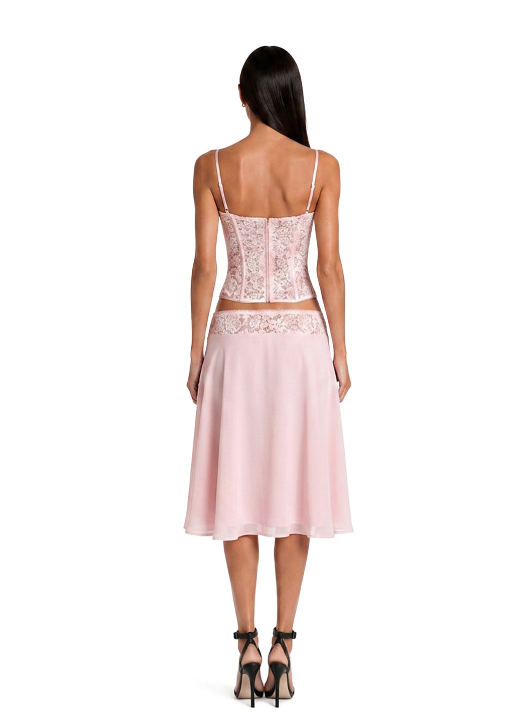 Naia Camisole Top & Lace Skirt Set