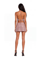 Walda Sequined Pleated Bodycon Skirt Set