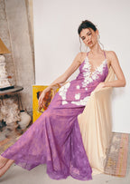 Antheia  Lace Maxi Dress In Light Puple