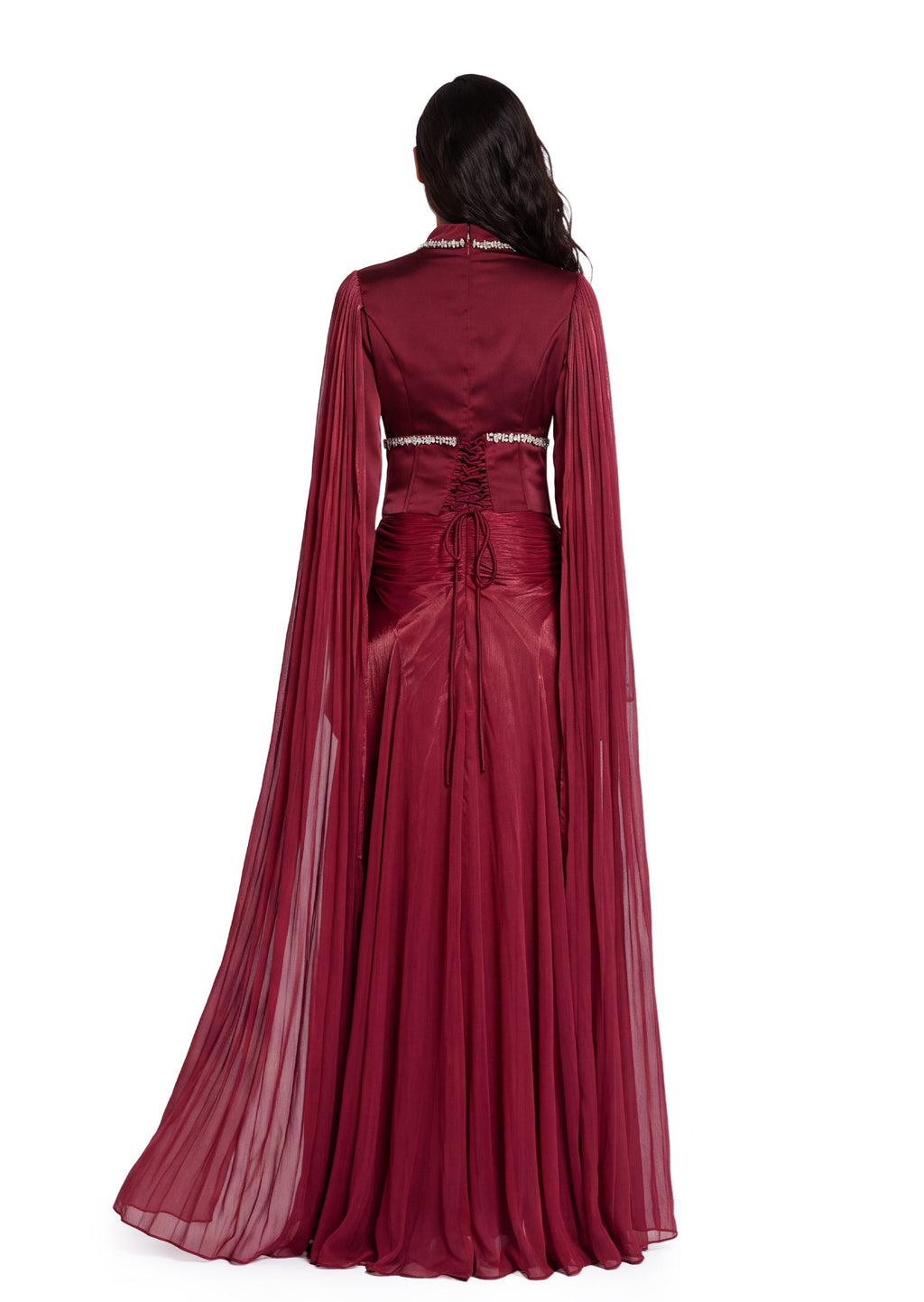 Kadri Sequin Maxi Dress In Red