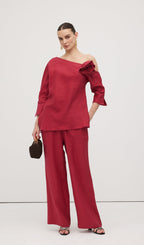 Linen Rose Trousers Suit