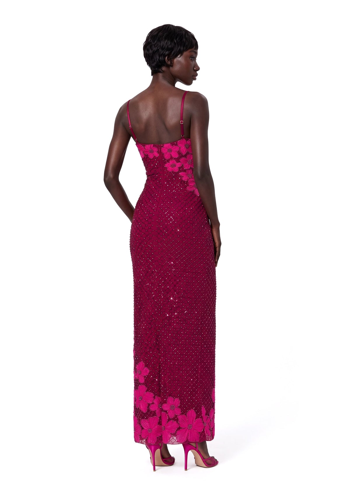 Hadas Sequin Slit Maxi Dress
