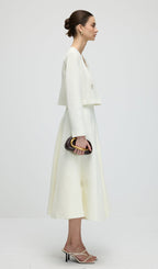 Long Sleeve Tweed Midi Dress Set
