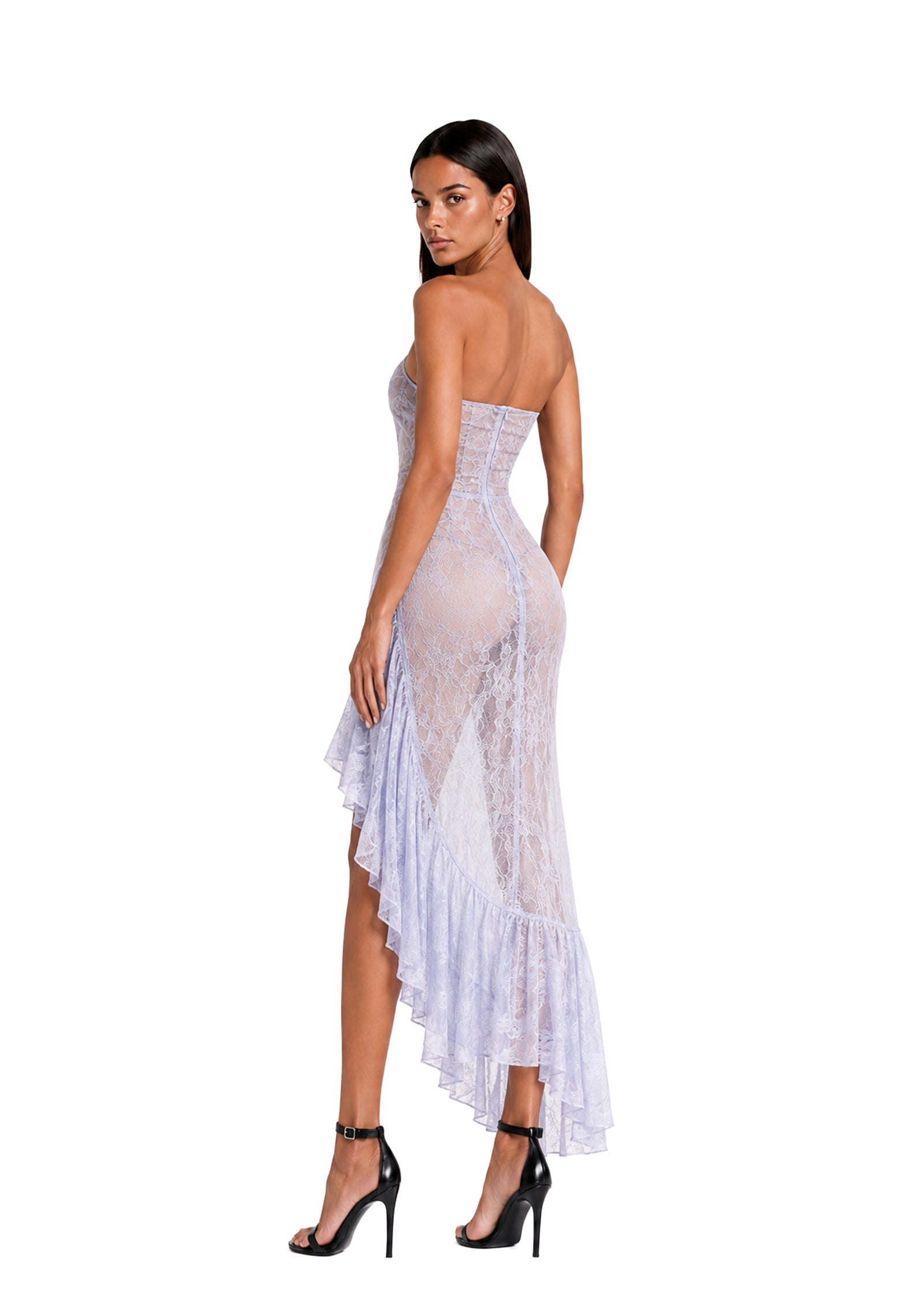 Kaavia Strapless Lace Maxi Dress