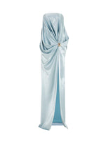 Jabr Strapless Slit Maxi Dress