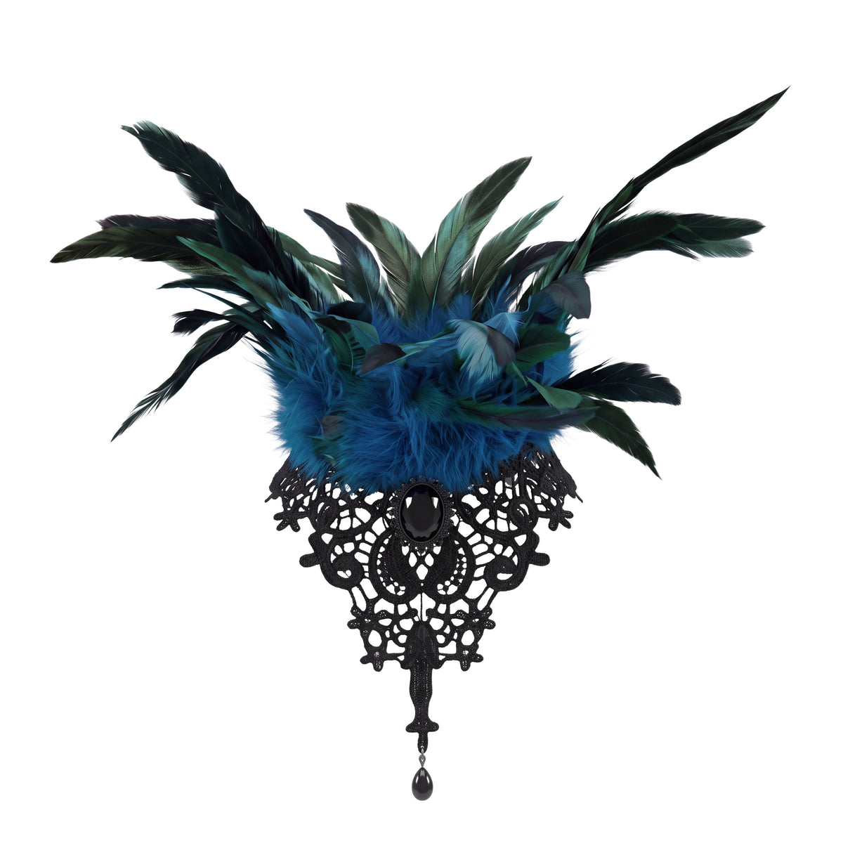 Eddard Feather Lace Collar Necklace
