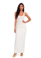 Walt Lace Sleeveless Maxi Dress In White