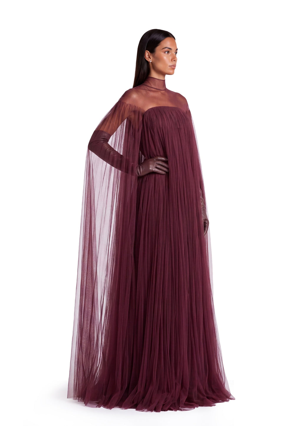 Chachi Sheer Ruffled Two Piece Maxi Dress