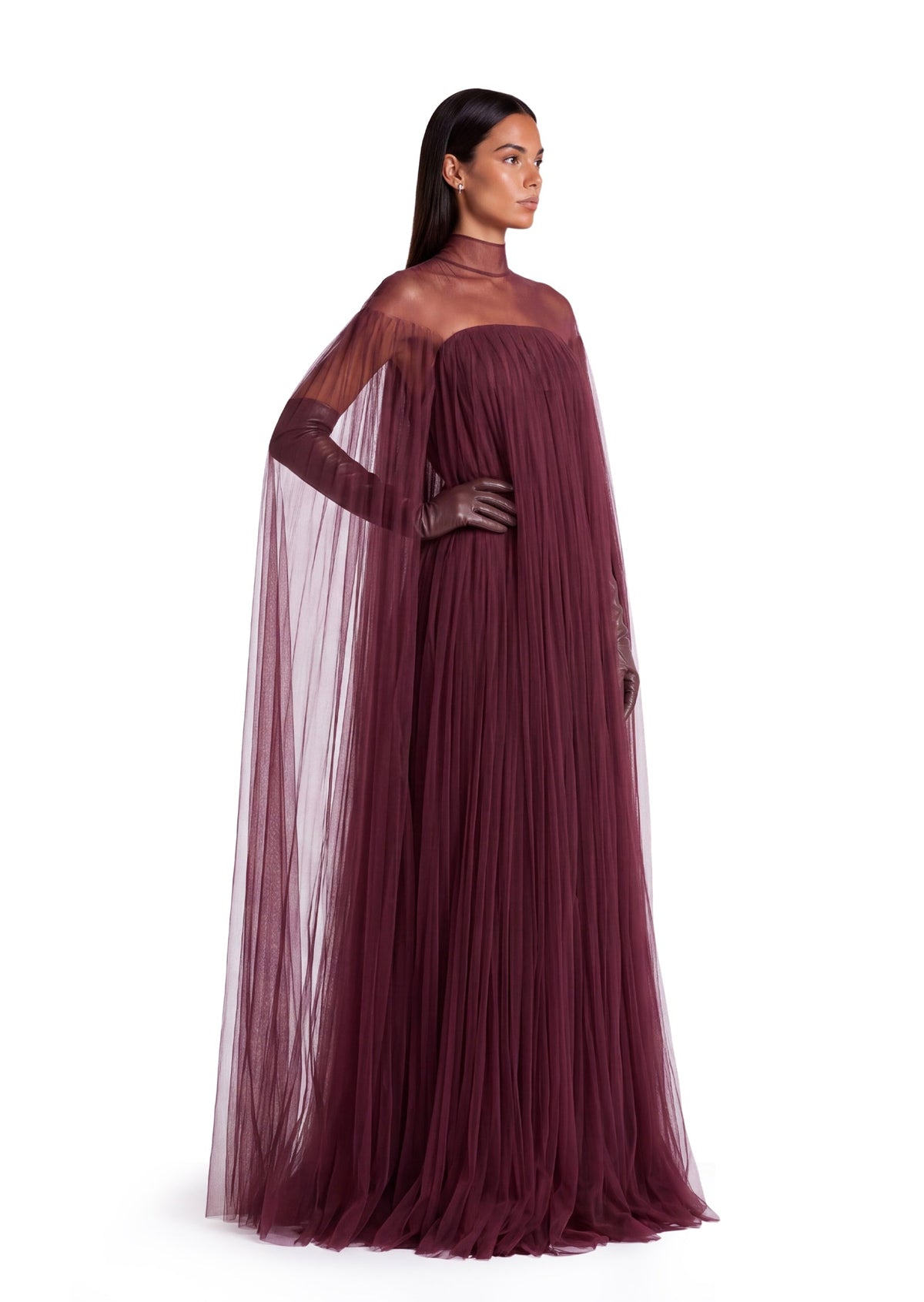 Chachi Sheer Ruffled Two Piece Maxi Dress