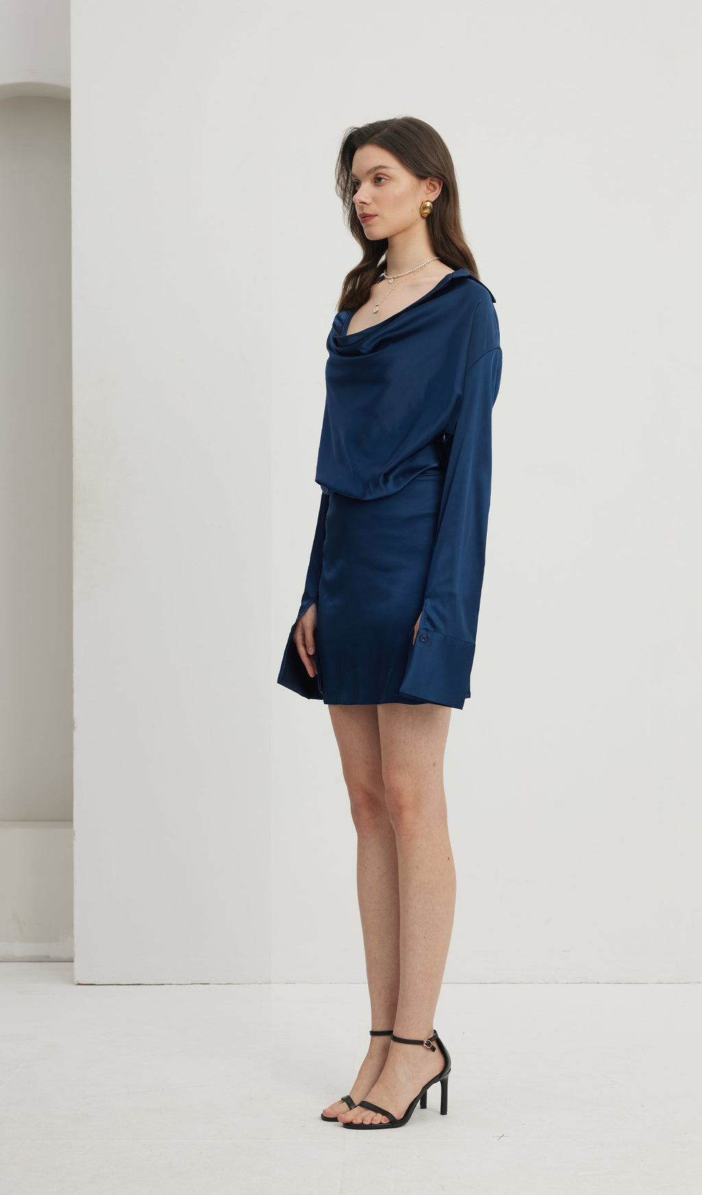 Cowl Neck  Mini Dress