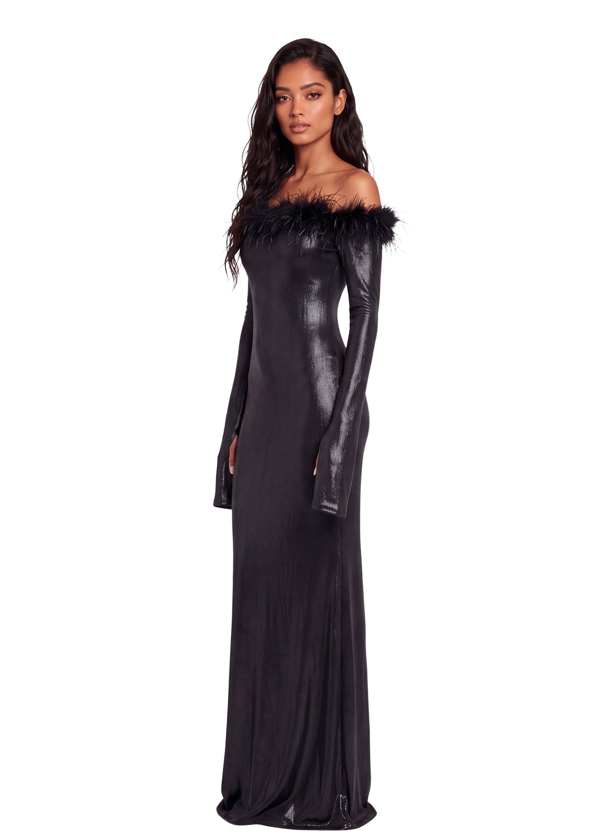 Kaiholo Off Shoulder Maxi Dress In Black