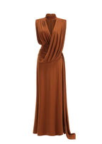 Jacenty Sleeveless Maxi Dress In Dark Brown