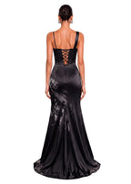 Ladarius Sleeveless Satin Maxi dress