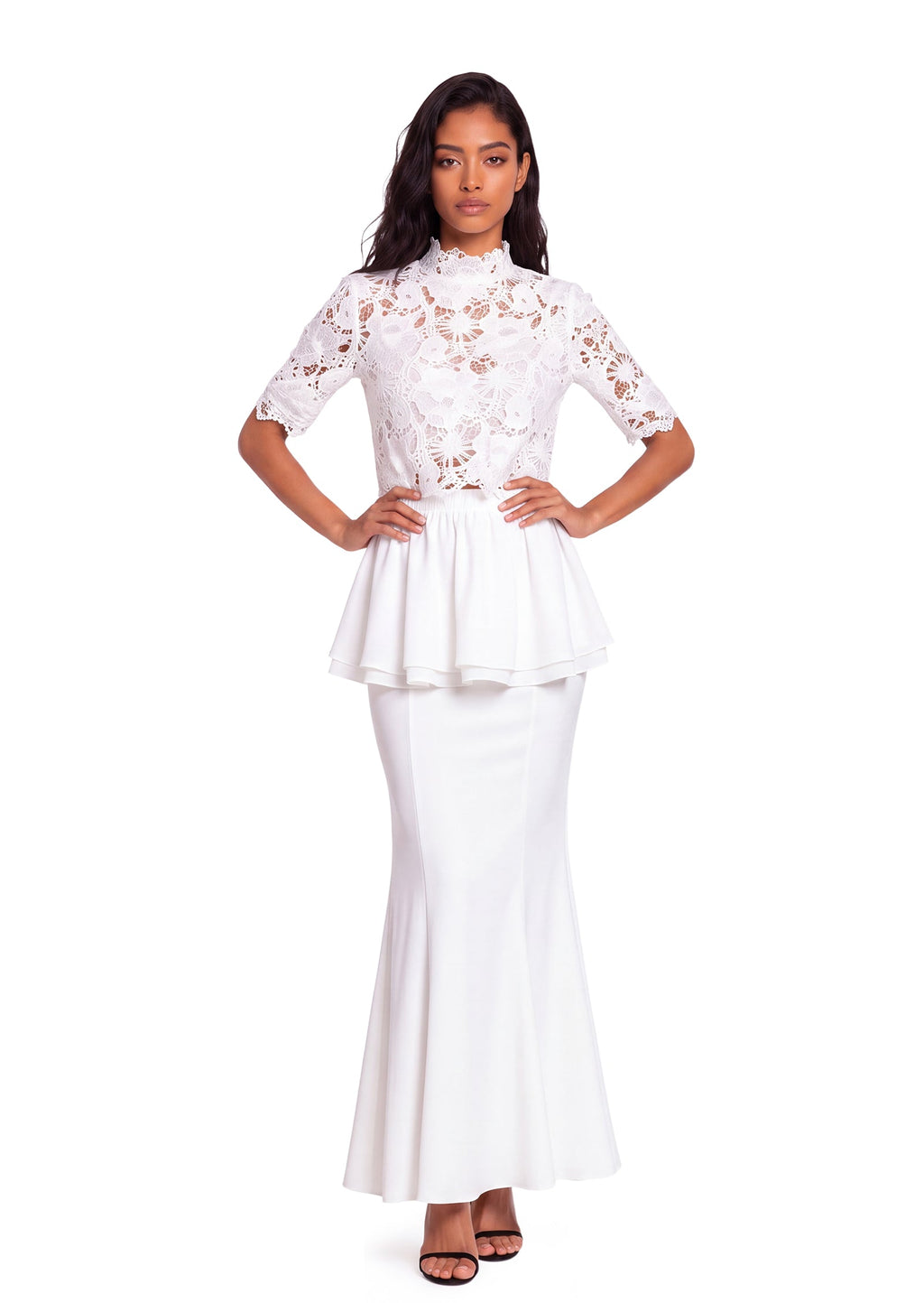 Macarius Lace Top & Mermaid Skirt Set