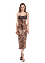Daisuke Sequin Lace Midi Dress
