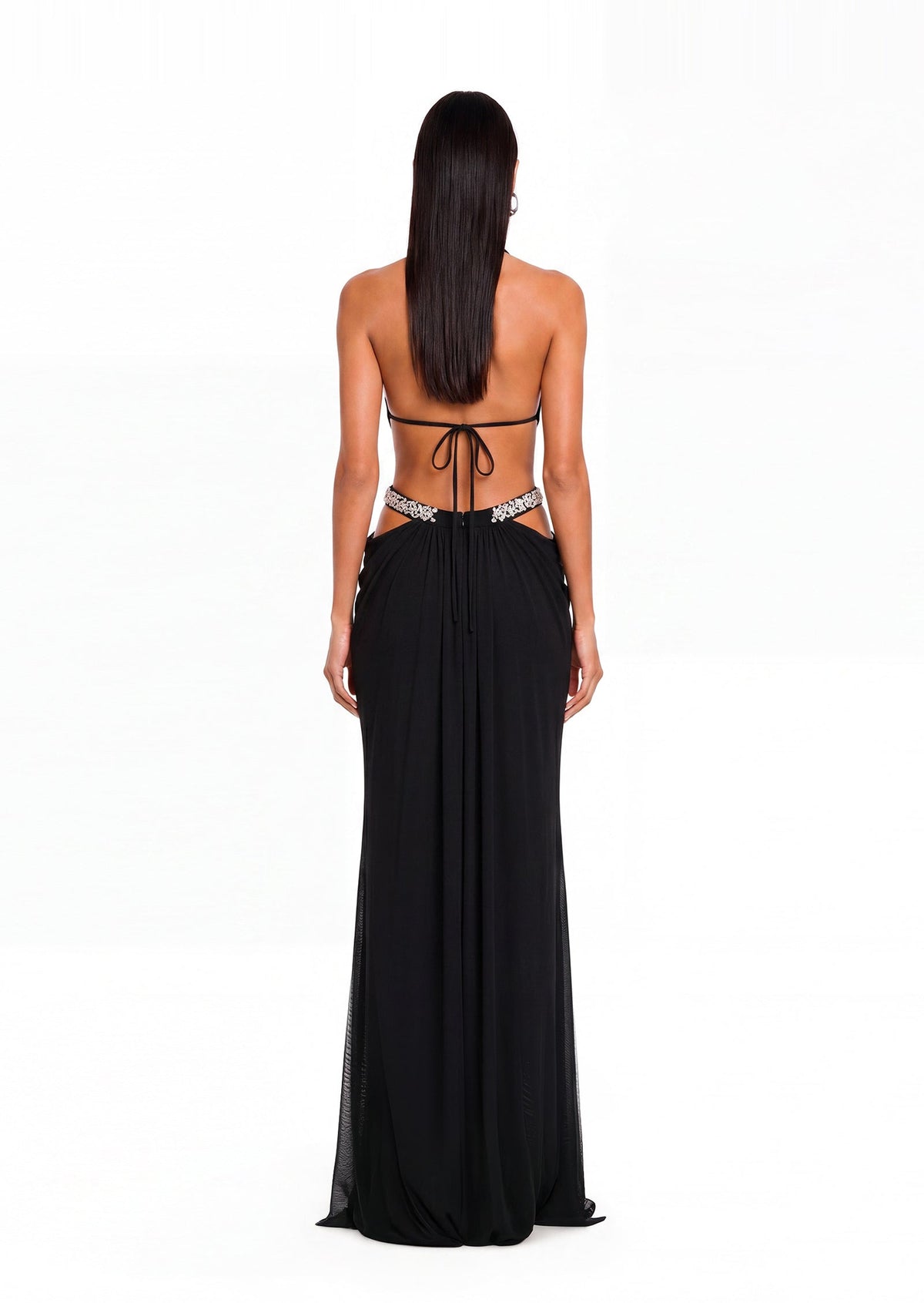 Adalia Cut Out Maxi Dress In Black
