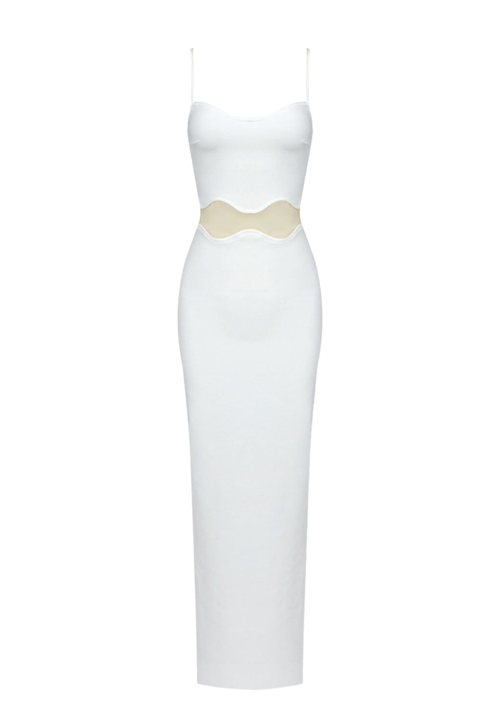 Maona Sleeveless Maxi Dress In White