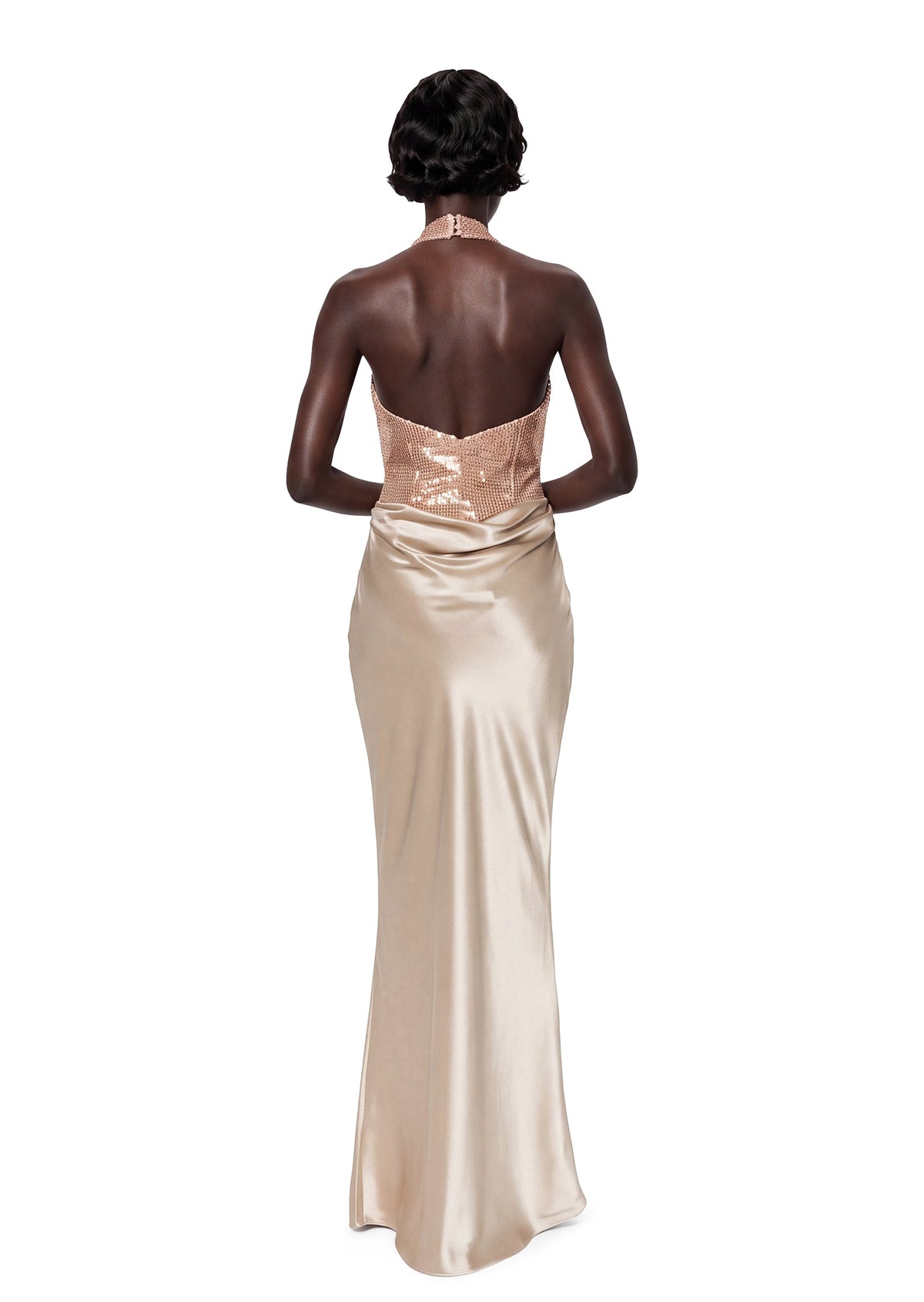 Maaike Sleeveless Satin Maxi Dress