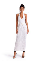 Maine Halter Neck Stretch Maxi  Dress