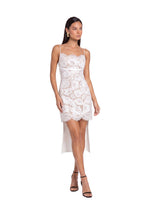 Vandana Lace Open Back Mini Dress In White