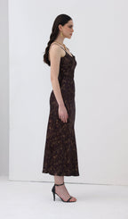 Satin Printed Slip Two Piece Sets Skirt