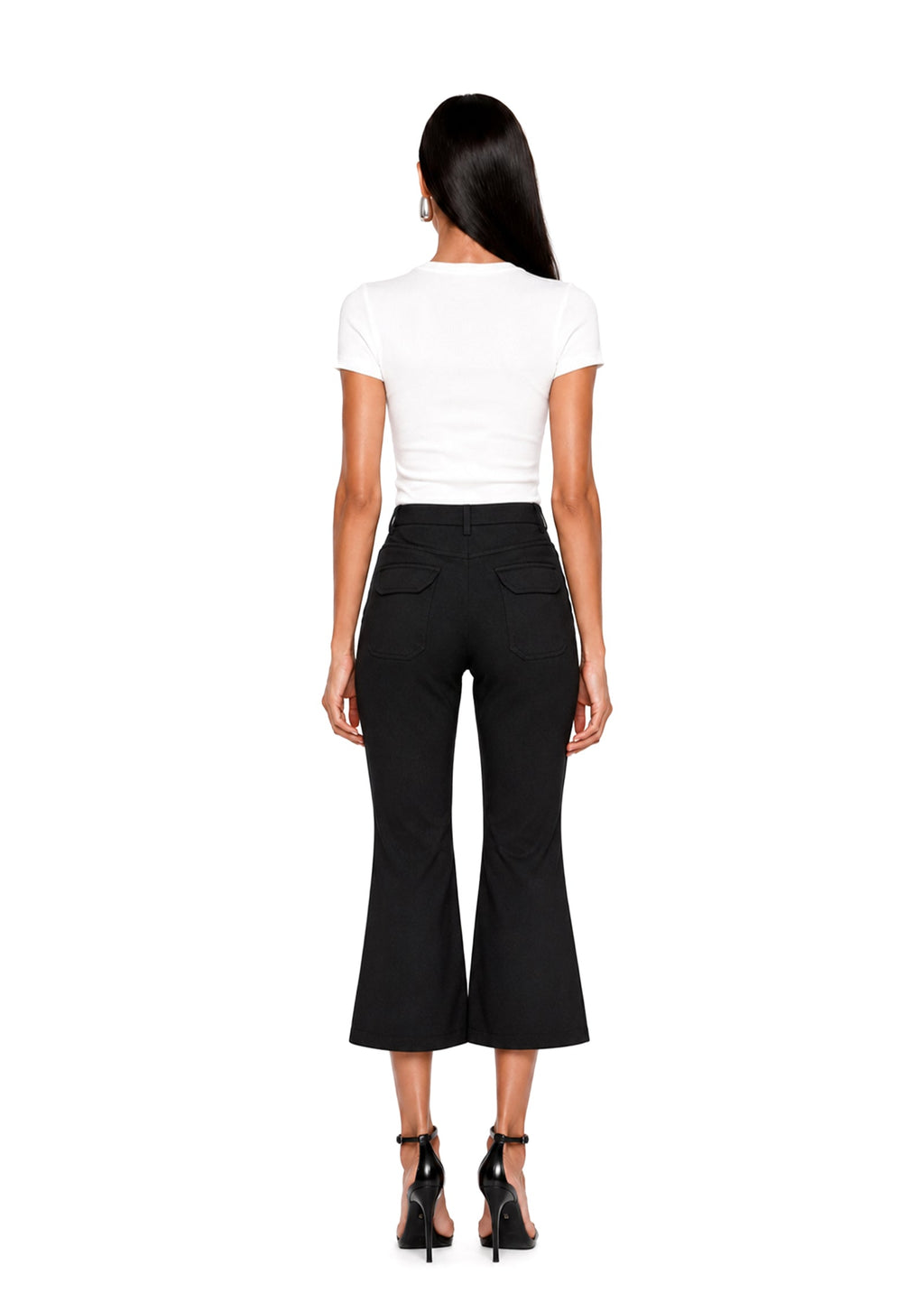 Tadita Casual mid length trousers In Black