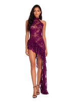 Habib Halter Neck Lace Maxi Dress