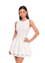 Jacek  Sleeveless Knitted Mini Dress In White