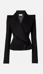 Double Breasted Wool And Cashmere Blazer