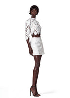 Xael Mid-Sleeve Top & Lace Skirt Set