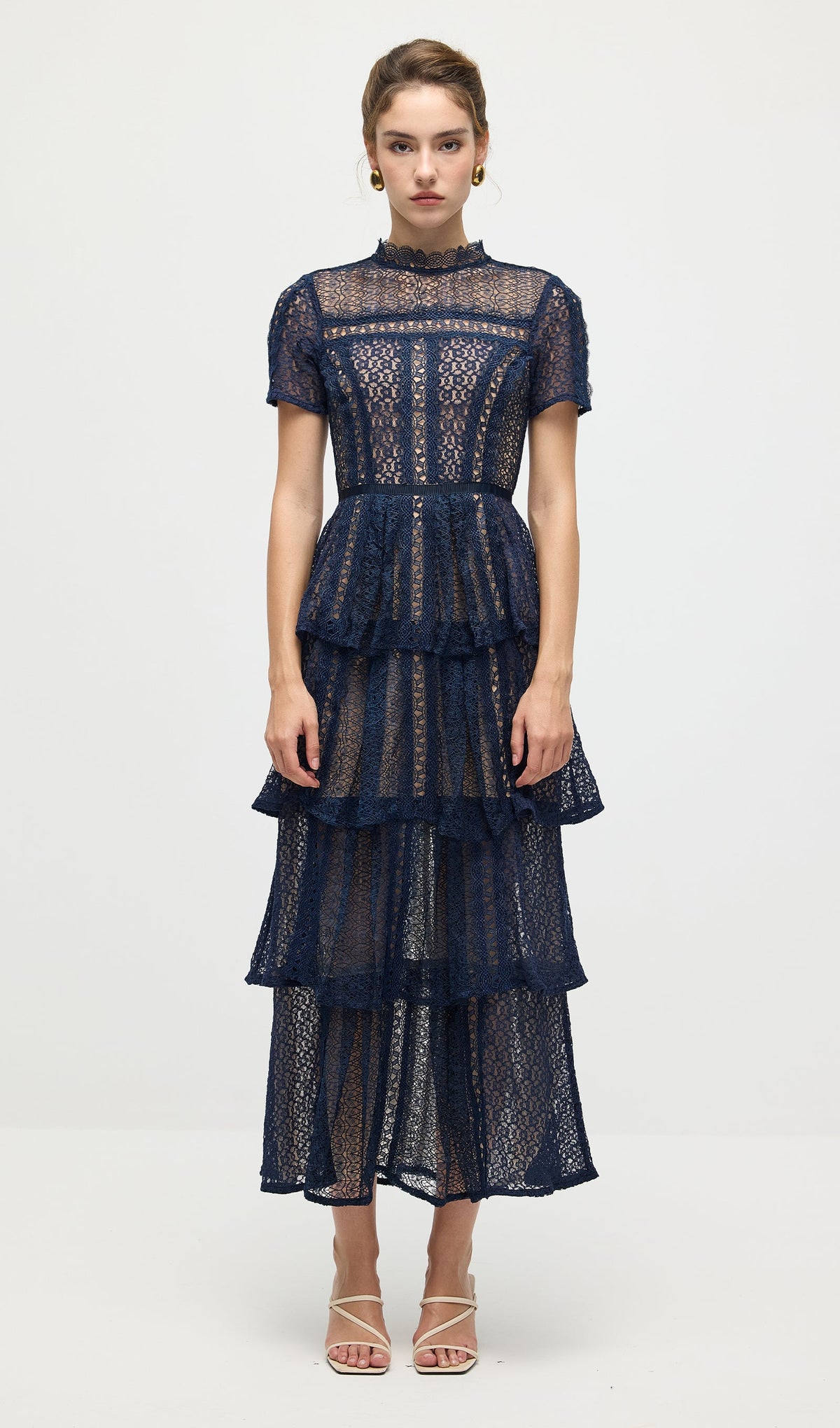 Lace Tiered Maxi Dress