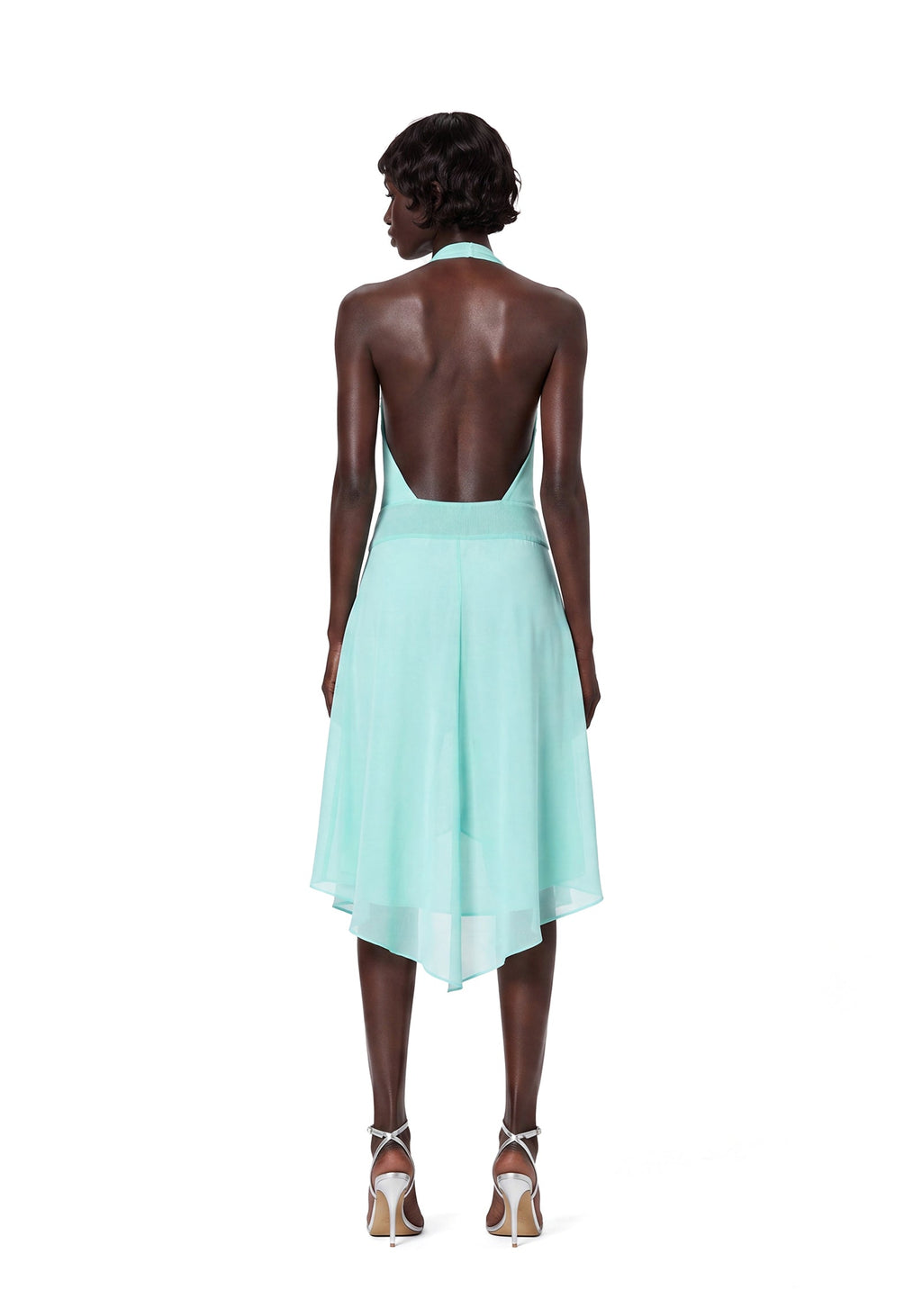 Eadoin Halter Neck Sequined Midi Dress