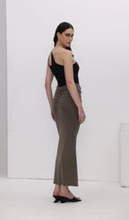 One Shoulder Metal Embellished Top