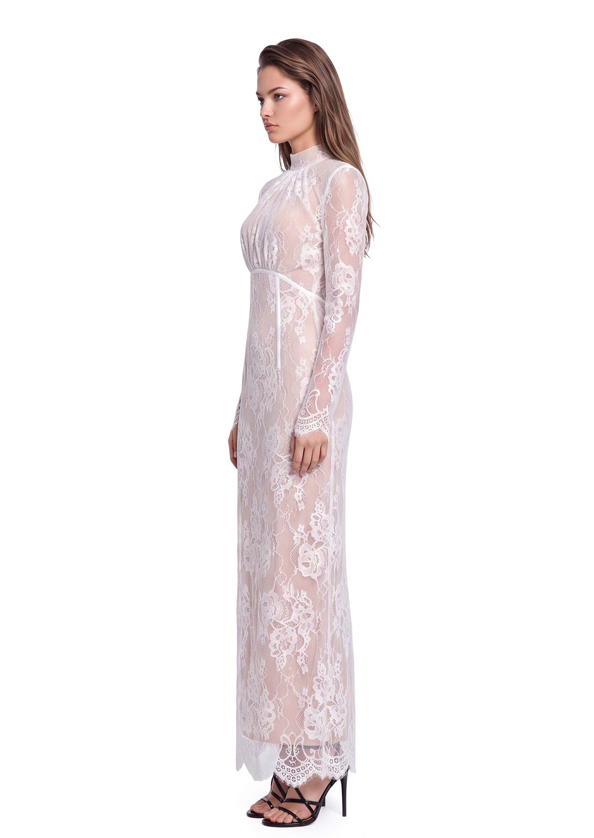 Daichi Long Sleeve Lace Maxi Dress
