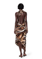Wafiya Halter Neck Printed Midi Dress