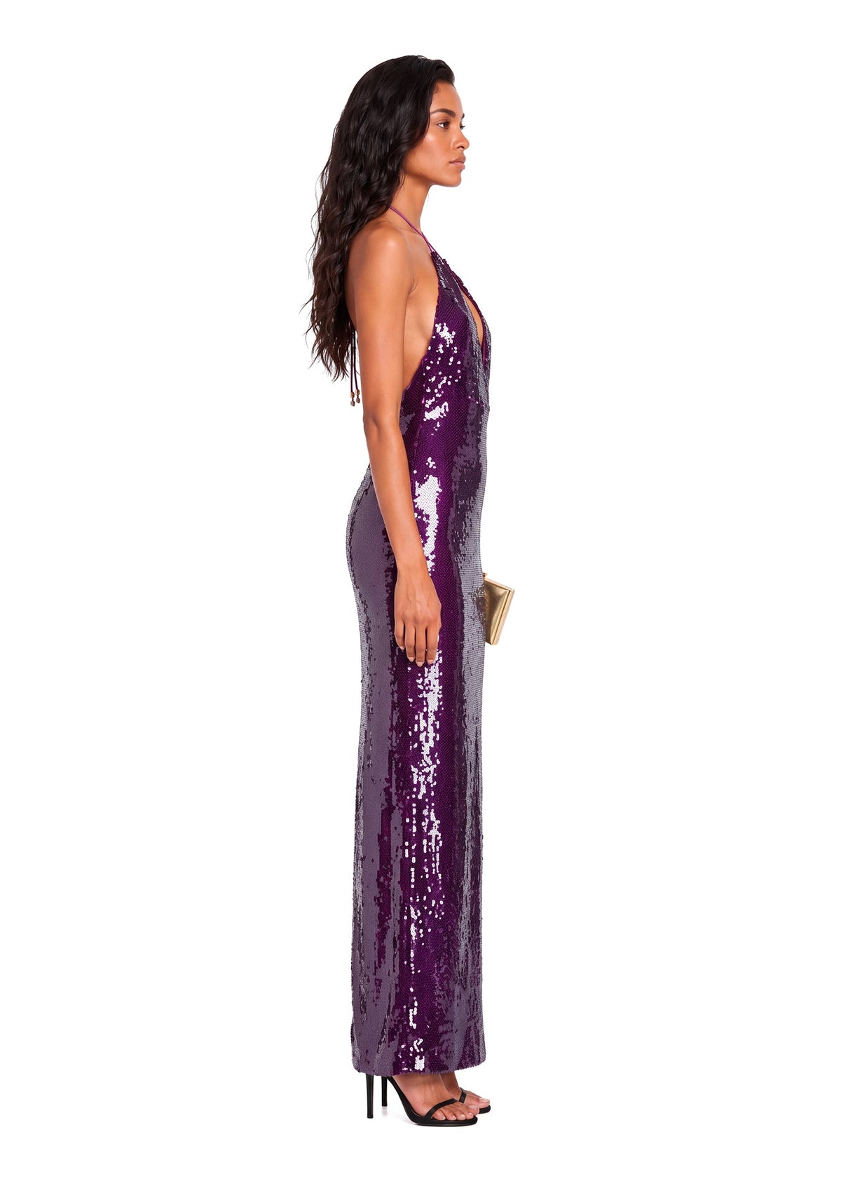 Haben Sequined Halter Maxi Dress