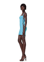 Ehawee Sleeveless Side Tie Stretch Mini Dress
