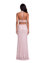 Quanah Sequined Halter Maxi Dress
