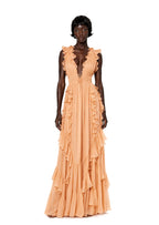 Murray V Neck Ruffled Maxi Dress