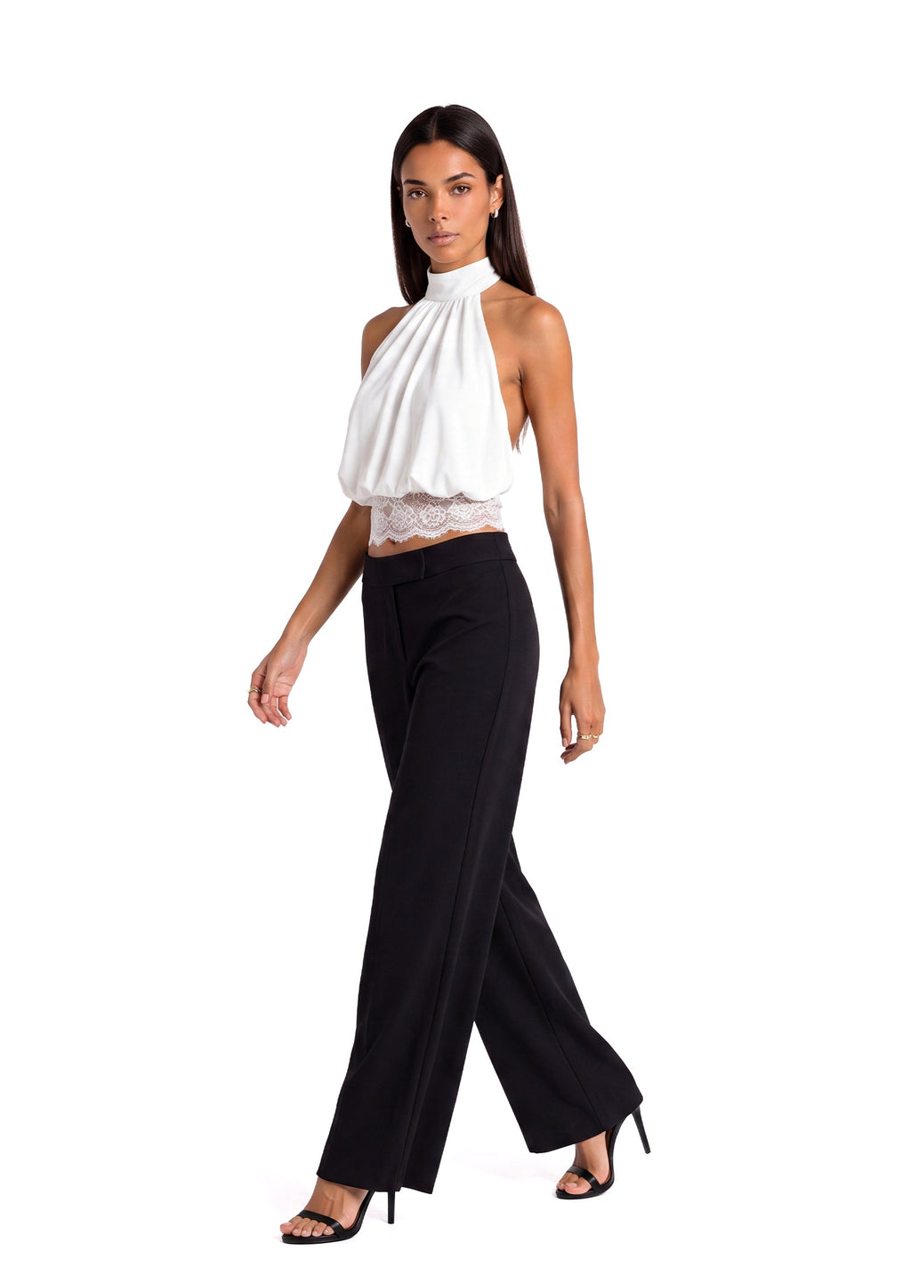 Kachina Halter Neck Lace Sleeveless Top