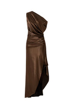 Zafar Slit Maxi Dress In Brown