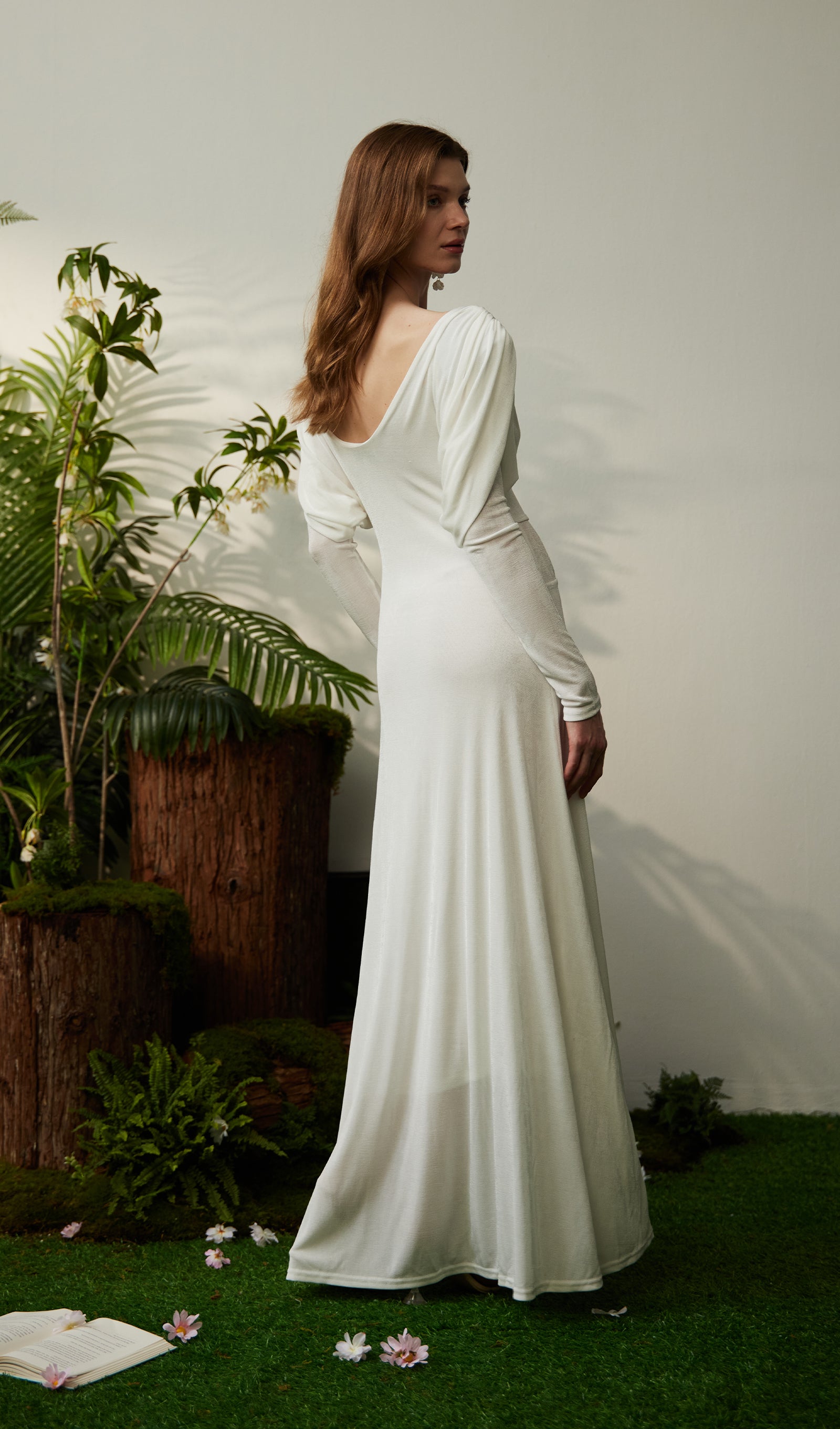 Metallic Decor Maxi Dress