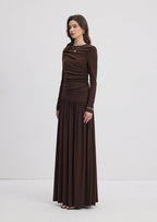 Ruffle Knitted Maxi Dress